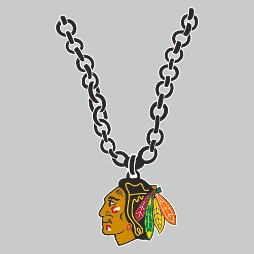 Chicago Blackhawks Necklace logo iron on paper